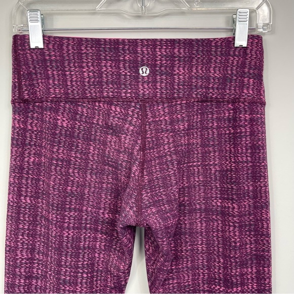 Lululemon Wunder Under Pant Textured Ziggy Wee August Glo Raspberry Glo Light 4 - Picture 9 of 13